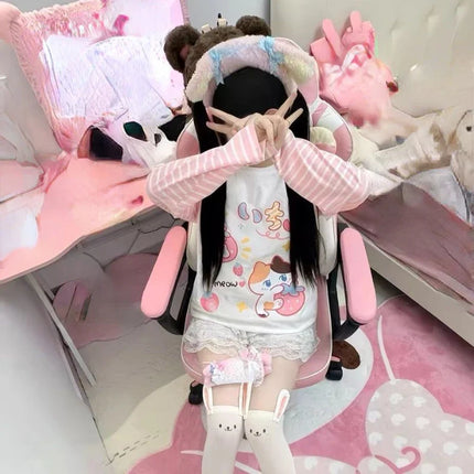 Strawberry Neko Long Sleeve❤️🍓