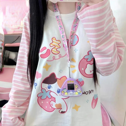Strawberry Neko Long Sleeve❤️🍓