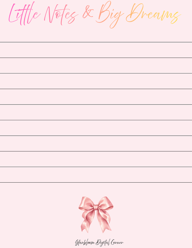 Little Notes & Big Dreams🩷✨