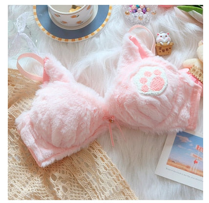 Kitty Paw Plush Lingerie Set🤍✨