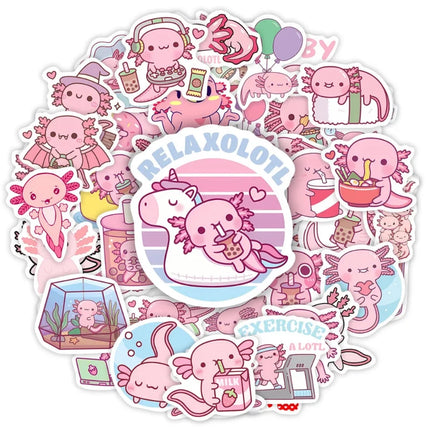 Kawaii Axolotl Sticker Pack🩷🍓