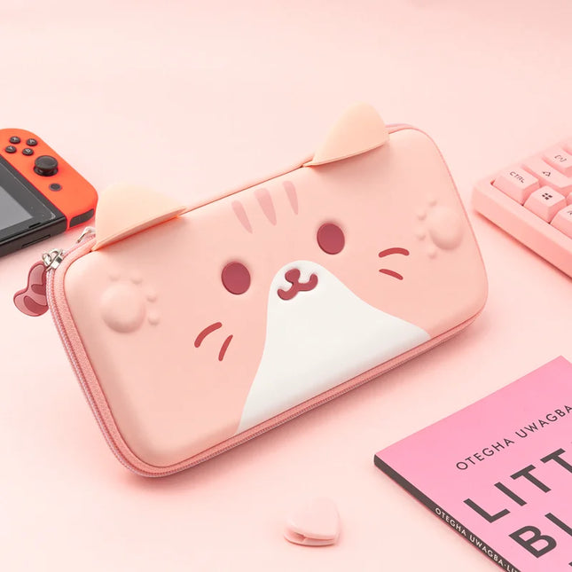 Kawaii Neko Buddy Switch Case🩶😺