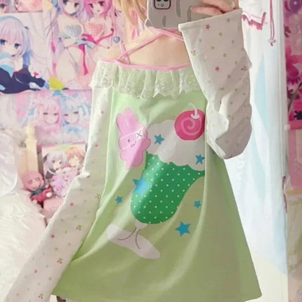 Sweet Scoop Bunny Tee💚✨