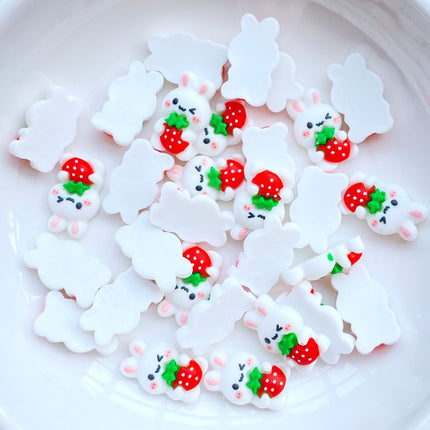Strawberry Bunny Nail Charms❤️🍓