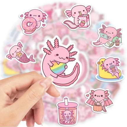 Kawaii Axolotl Sticker Pack🩷🍓