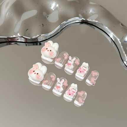 Bunny Blush Press-On Nails🩷🐰