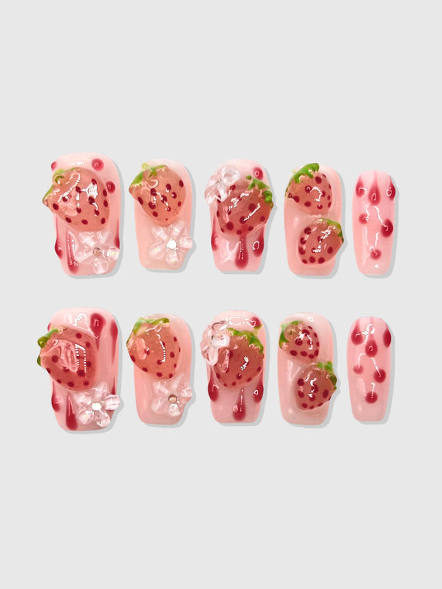 Berry Sweet Press-On Nails❤️🍓
