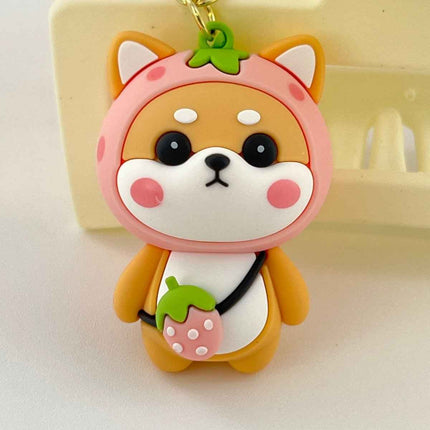 Strawberry Shiba Keychain ❤️🍓