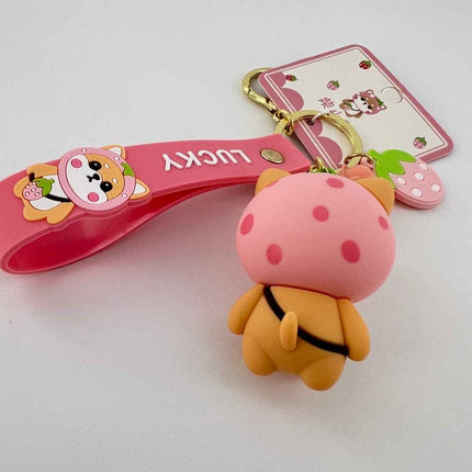 Strawberry Shiba Keychain ❤️🍓