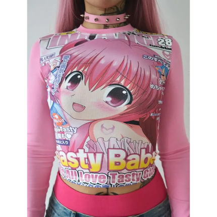 Pink Pop Anime Tee🩷✨