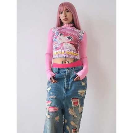 Pink Pop Anime Tee🩷✨