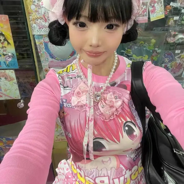 Pink Pop Anime Tee🩷✨