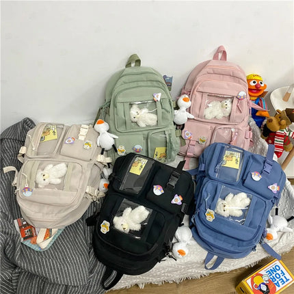 Pastel Pocket Travel Backpack🤍✨