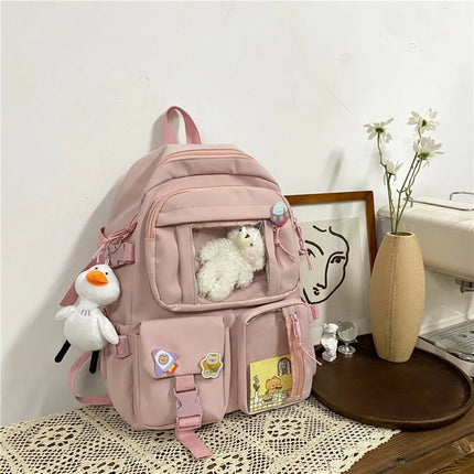 Pastel Pocket Travel Backpack🤍✨