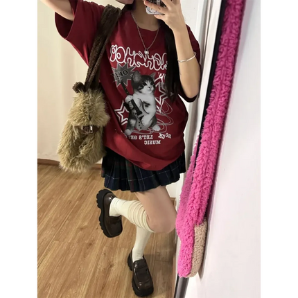 Rebel Kitty Graphic Tee❤️🎸