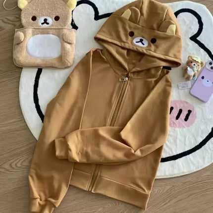Snuggle Critter Zip-Up Hoodie🤎🧸